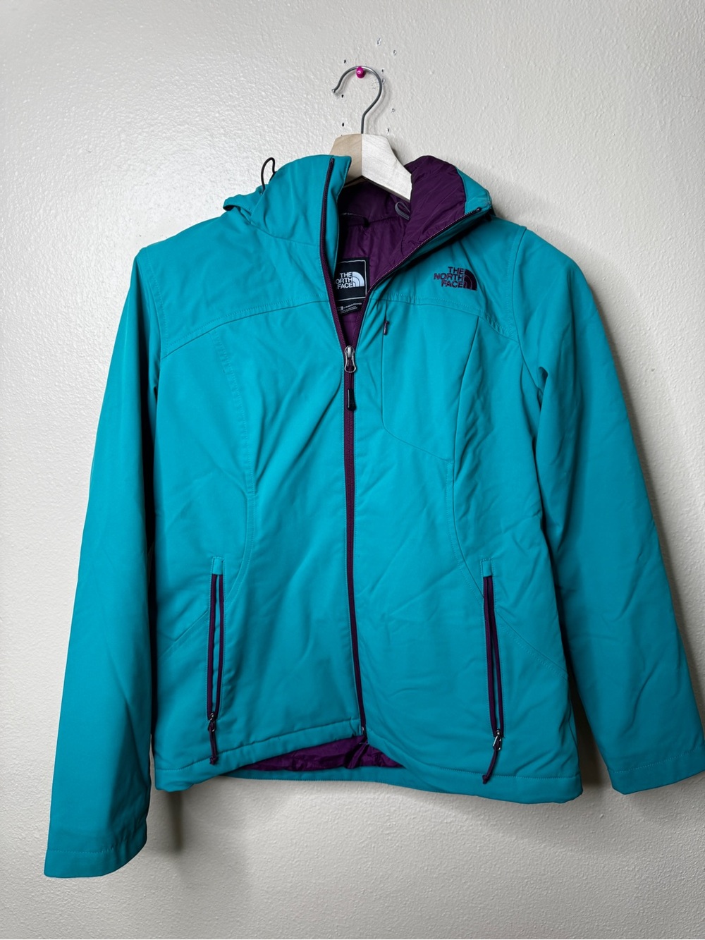 The North Face Women’s M Teal Purple PrimaLoft Insulated Hooded Jacket